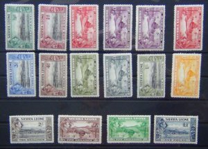 Sierra Leone 1938 - 44 set to £1 MM SG188 - SG200