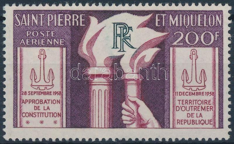 St. Pierre and Miquelon stamp  Constitution MNH 1959 Mi 392 WS193154