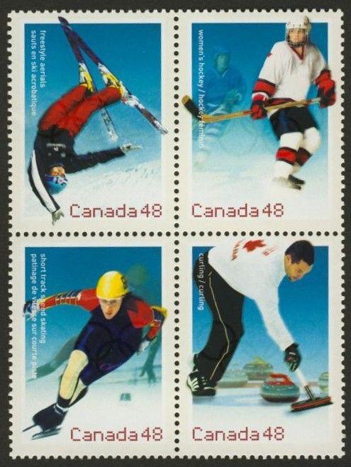 Canada 1939a MNH Winter Olympics, Skating, Curing, Ice Hockey, Skiing