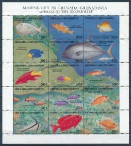 [109160] Grenada Grenadines 1991 Marine life fish Bigeye Mini sheet MNH