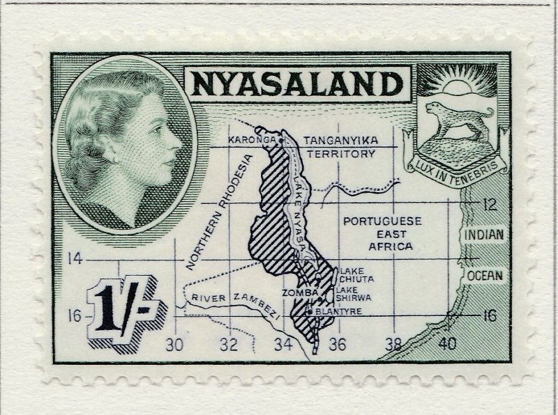 1953 NYASALAND 1s MH* Stamp A30P15F41862-