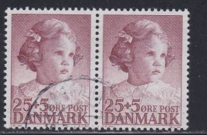 Denmark # B18, Princess Anne-Marie, Used Pair, 1/2 Cat.