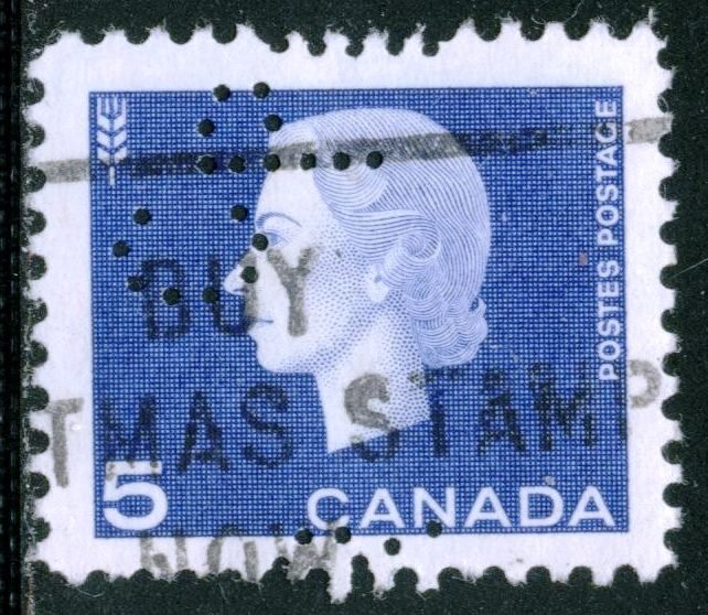 Canada - #405 - Used PERFIN CPR  -1963 - Item C580NS20