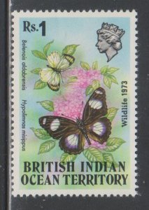 British Indian Ocean Territory,  1r Butterflies (SC# 55) MH