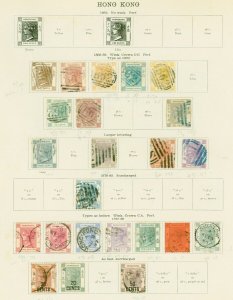 Hong Kong QV-KGV Mint & Used Stamp Collection on Ideal Album pages