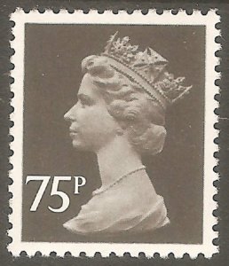 GREAT BRITAIN Sc# MH162 MNH FVF 75p Decimal Machin QEII