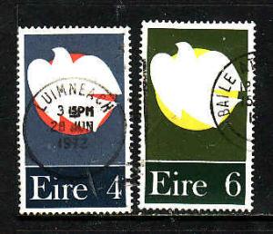 Ireland-Sc#318-19-used-Birds-The Patriot Dead-1972-