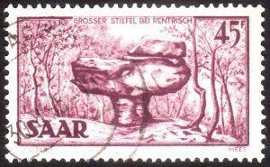 1951, Germany Saar, 45Fr, Used, Sc 218, Mi 286