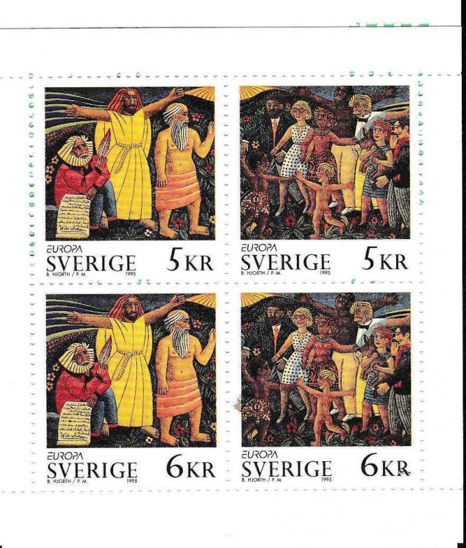 Sweden 1995 EUROPA Booklet 2116-9a  Mi. 1874-1877  Domfil 995 16/19 VF/NH/(**)