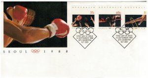 Australia 1988 FDC Stamps Scott 1091-1093 Sport Olympic Games