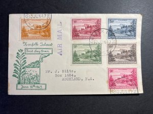 1947 Norfolk Island Airmail First Day Cover FDC to Auckland NZ