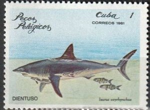 CUBA Sc# 2385  ARCHIPELAGO WILDLIFE marine fish   1c  1981 used cto