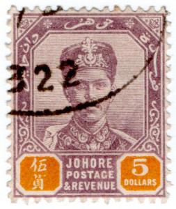 (I.B) Malaya States Revenue : Johore Duty $5