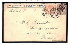 Australian States VICTORIA ADVERT MUSIC Cover *BECKER PIANOS* 1899 T221a