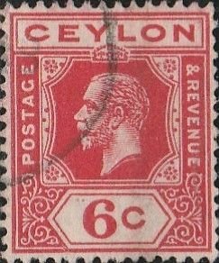 Ceylon,#204 Used, Type 2, From 1912-25