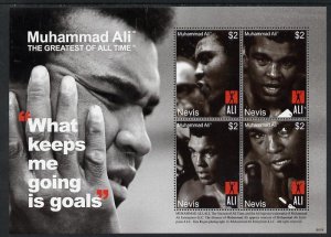 NEVIS - 2008 - Muhammad Ali - Perf 4v Sheet - Mint Never Hinged