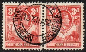 Northern Rhodesia Sc #35 Used pair