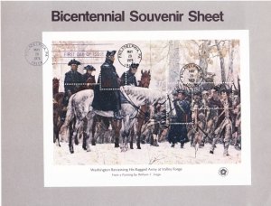 US SP413 - SP416 Bicentennial set of 4 Souvenir Pages #1686 - 1689