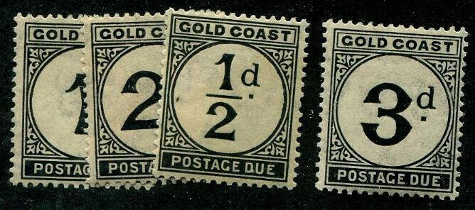 HERRICKSTAMP GOLD COAST Sc.# J1-4 Mint LH Scott Retail $55.00