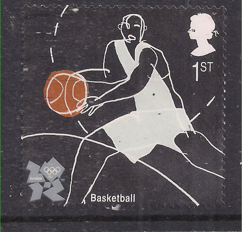 GB 2010 QE2 1st Olympic & Paralympic Basketball self Adhesive SG 3023 ( J135 )