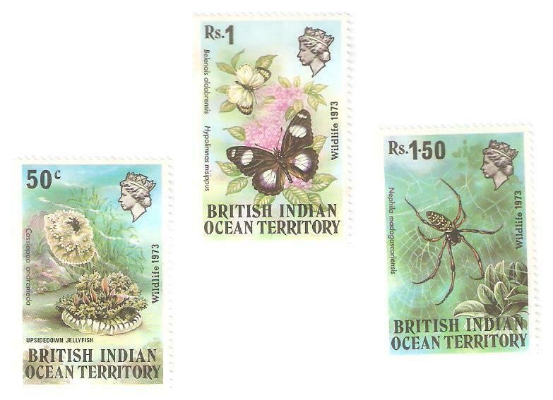 1973    BRITISH INDIAN OCEAN TERRITORY -  SG. 53 / 55  -  WILDLIFE -  MNH