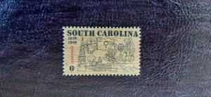 US Scott # 1407; 6c South Carolina from 1970; MNH, og; VF centering