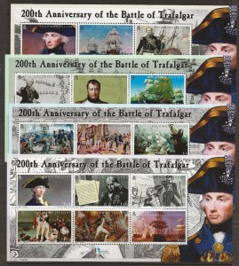 Solomon Is. 2005 Trafalgar set of 24 within 4 sheets sg.1087-1100 MNH