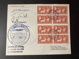 1971 Georgia Cover Falkland Island Dependency to Cosham Portsmouth England