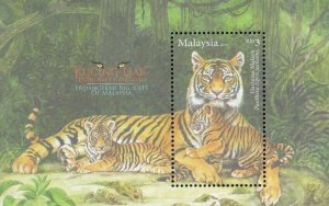 *FREE SHIP Endangered Big Cats Malaysia 2013 Tiger Leopard Wildlife (ms) MNH