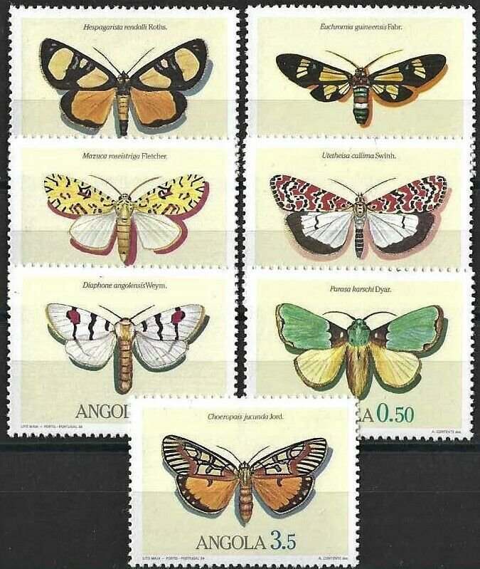 1984 Angola Butterflies, Farfalle complete set VF/MNH! LOOK!
