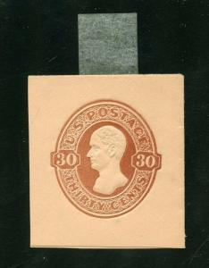 UNITED STATES CUT SQUARE CLEAN SCOTT#U338  MINT HINGED SCOTT $40.00