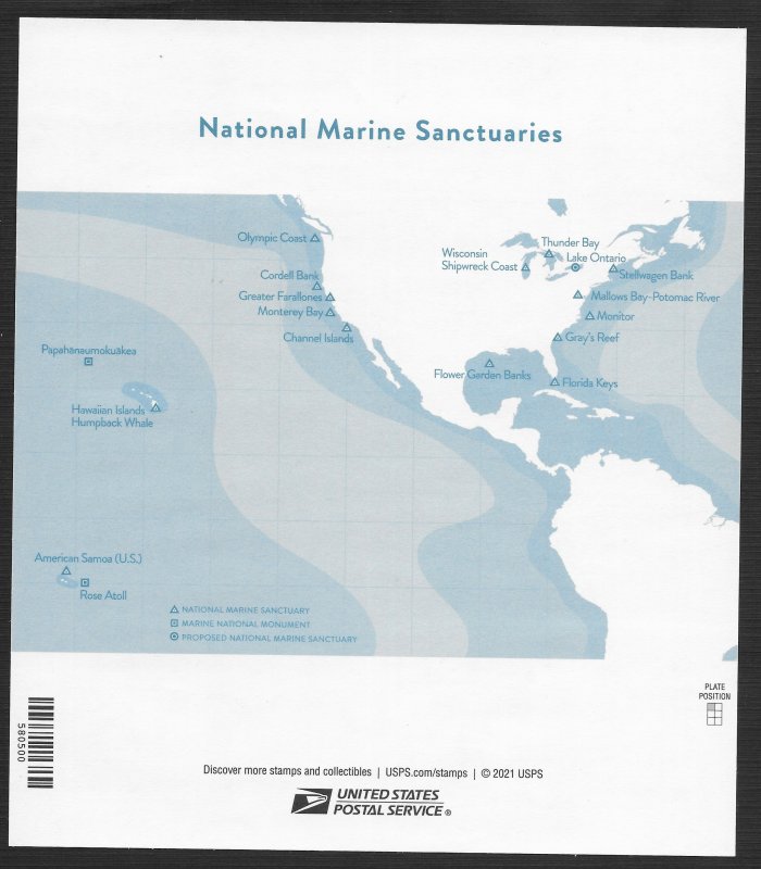 US #5713 (60c) National Marine Sanctuaries ~ MNH