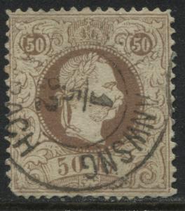 Austria 1867 Franz Josef 50 kr brown CDS used (JD)