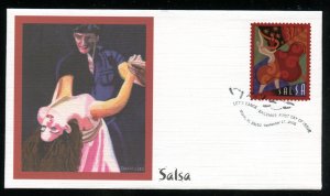 US 3940 Let's Dance Salsa UA Fleetwood cachet FDC DP