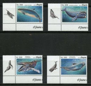 ANGOLA 2018 WHALES  SET MINT NEVER HINGED