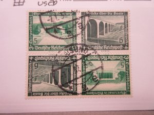 GERMANY Zusammendrucke Michel  SK29 X 2 BLOCK OF 4  USED Lot-10.2 Cat €20