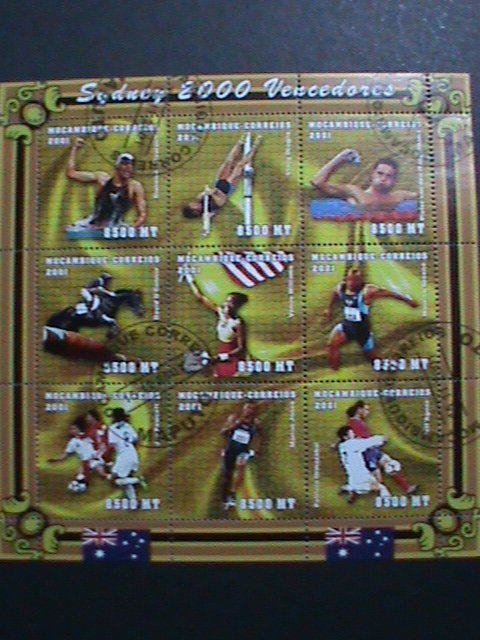 ​MOZENBIQUE-2001-SC#1423 SUMMER OLYMPIC CHAMPIONSHIPS-2000 CTO SHEET VERY FINE