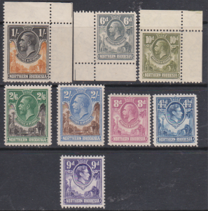 NORTHERN RHODESIA 1925/38 MINT OG TO 2/6 CAT 