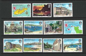 Alderney 1-12 Short set MNH SCV$4.10