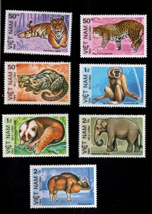 Unified Viet Nam Scott 1363-1369 Unused perforated Wildlife set