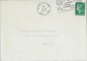 75610 - FRANCE - POSTAL HISTORY -  POSTMARK on cover -  BATS   Speleology 1970