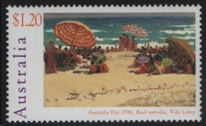 Australia 1996 MNH Sc 1479 $1.20 Beach Umbrellas Lahey