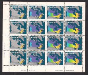 CANADA SC# 890-3 VF MNH 1981 SHEET/16