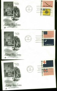 US FDC #1341 - #1351 Pairs on 5  Artcraft Cachets Pittsburgh, PA