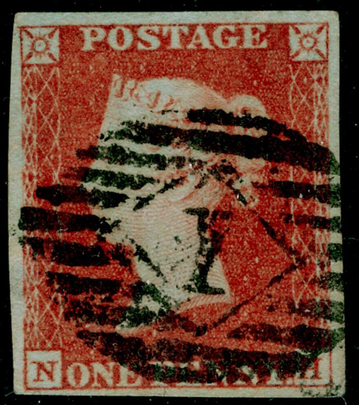 SG8, 1d red-brown, FINE USED. Cat £30. 4 MARGINS.