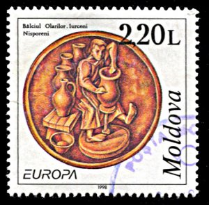 Moldova 276, used, Europa 1998, Lurceni Ceramics