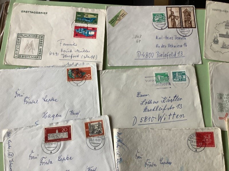 German Democratic Republic 12  postal stamps covers Ref A1665