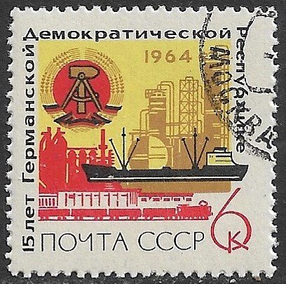 RUSSIA USSR 1964 Germany DDR Anniversary Issue Sc 2942 CTO Used