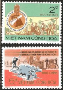 South Vietnam Scott 448-449 MNH**  Agrarian reform stamps