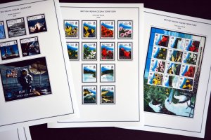 COLOR PRINTED B.I.O.T. 1968-2010 + 2011-2020 STAMP ALBUM PAGES (89 ill. pages)